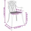 vidaXL Garden Chair 2 pcs Black 55 x 56.5 x 91cm Aluminium