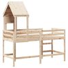 vidaXL Loft Bed with Ladder and Roof without Mattress 90x190 cm Single