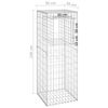 vidaXL Gabion Basket Posts 2 pcs 50x50x140 cm Iron