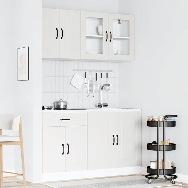 vidaXL 4 Piece Kitchen Cabinet Set Kalmar White Engineered Wood
