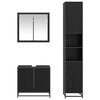 vidaXL Bathroom Furniture Set 3 pcs Black Oak Engineered Wood