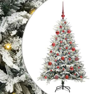 vidaXL Artificial Pre-lit Christmas Tree with Ball Set Green 150 cm