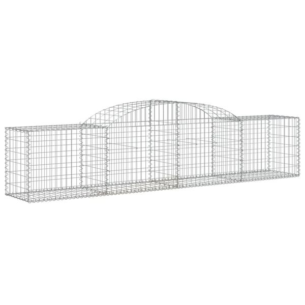 vidaXL Arched Gabion Baskets 10 pcs 300x50x60/80 cm Galvanised Iron