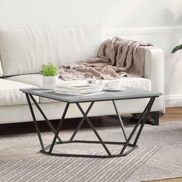 vidaXL Coffee Table Grey Sonoma 80 x 80 x 45 cm