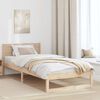 vidaXL Bed Frame with Headboard Natural 100 x 200 cm Solid Pine Wood