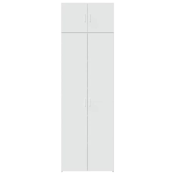 vidaXL Storage Cabinet White 70x42.5x225 cm Engineered Wood