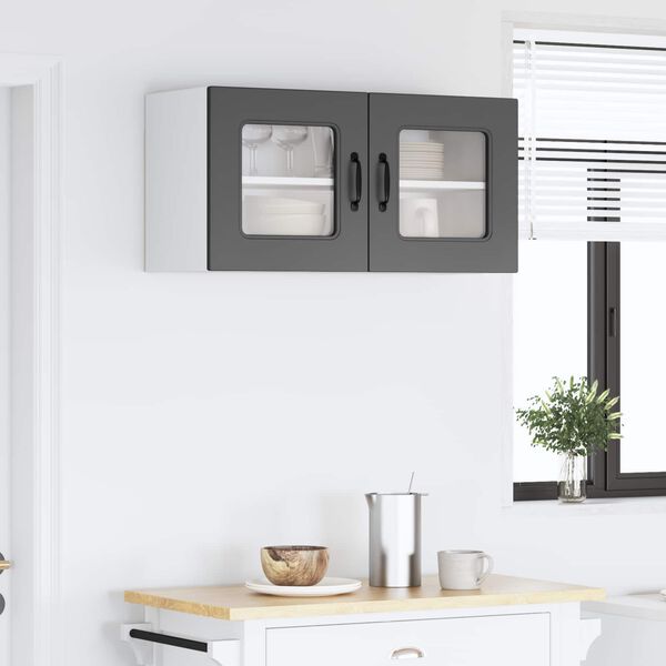 vidaXL Kitchen Cabinet Kalmar Black 80 x 31 x 40 cm Engineered Wood