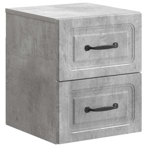 vidaXL Wall-Mounted Bedside Cabinet Concrete Grey 34.5 x 33 x 40 cm
