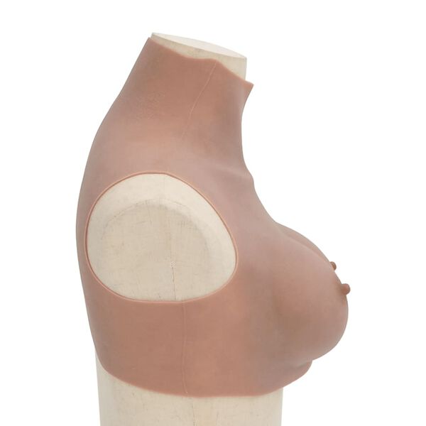 vidaXL Silicone Breastplate Tan C Cup