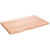 vidaXL Wall Shelf Light Brown 80x50x(2-4) cm Treated Solid Wood Oak