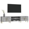 vidaXL TV Cabinet Concrete Grey 180x31.5x40 cm Engineered Wood