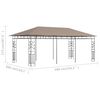 vidaXL Gazebo with Mosquito Net 6x3x2.73 m Taupe 180 g/m²