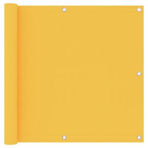 vidaXL Balcony Screen Yellow 90x600 cm Oxford Fabric