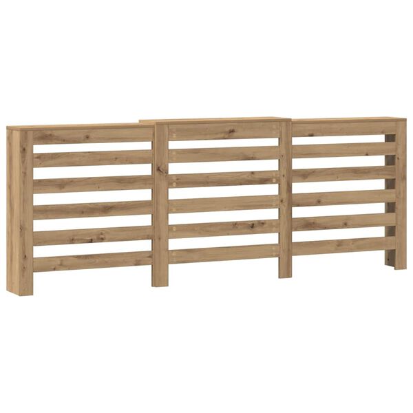vidaXL Radiator Cover Artisian Oak 205x21.5x83.5 cm Engineered Wood