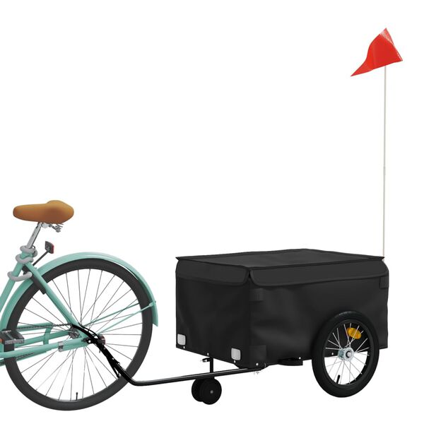 vidaXL Bike Trailer Black 45 kg Iron