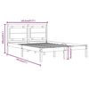 vidaXL Bed Frame without Mattress White 140x190 cm Solid Wood