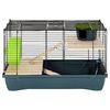 vidaXL Hamster Cage Grey 58x32x36 cm Polypropylene and Metal