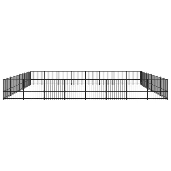 vidaXL Outdoor Dog Kennel Steel 75.27 m&sup2;