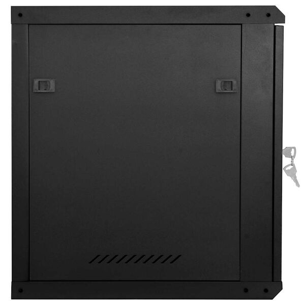 vidaXL Network Cabinet with Storage Black 60 x 60 x 50 cm Steel