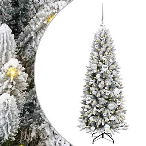 vidaXL Artificial Christmas Tree with 150 LEDs with Stand White 120 cm