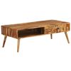 vidaXL Coffee Table Solid Acacia Wood with Honey Finish 110x50x37 cm
