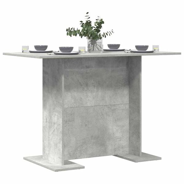 vidaXL Dining Table Concrete Grey 110x60x75 cm Engineered Wood