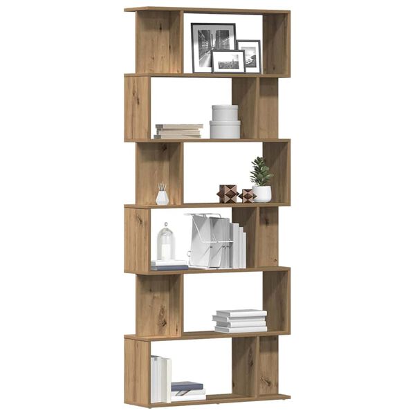 vidaXL Book Cabinet Artisan Oak 80x24x192 cm Engineered Wood