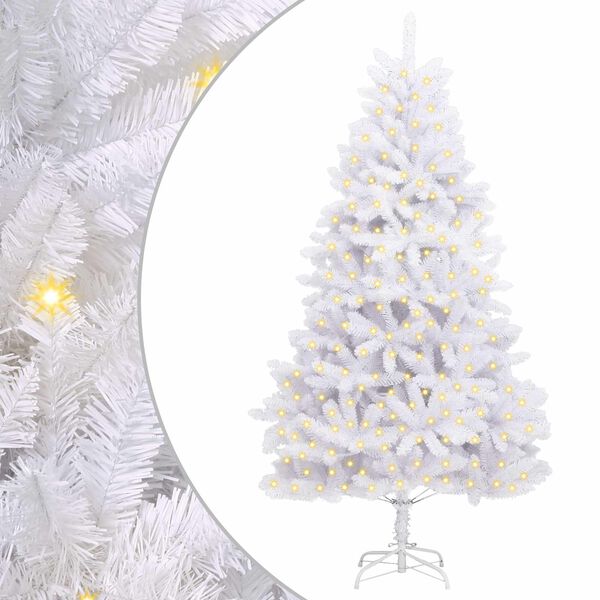 vidaXL Artificial Christmas Tree White 240 cm PVC and Metal