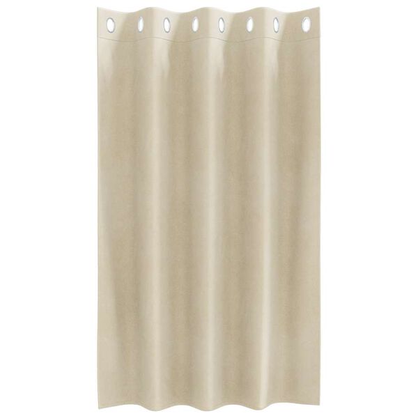 vidaXL Blackout Curtains 2 pcs Cream 140 x 140 cm Velvet