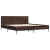 vidaXL Bed Frame without Mattress Brown Oak 180x200 cm Super King
