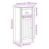 vidaXL Bathroom Cabinet BODO White and Brown 44x30x90 cm