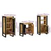 vidaXL Bathroom Furniture Set with Door 3 pcs Brown Solid Reclaim Wood