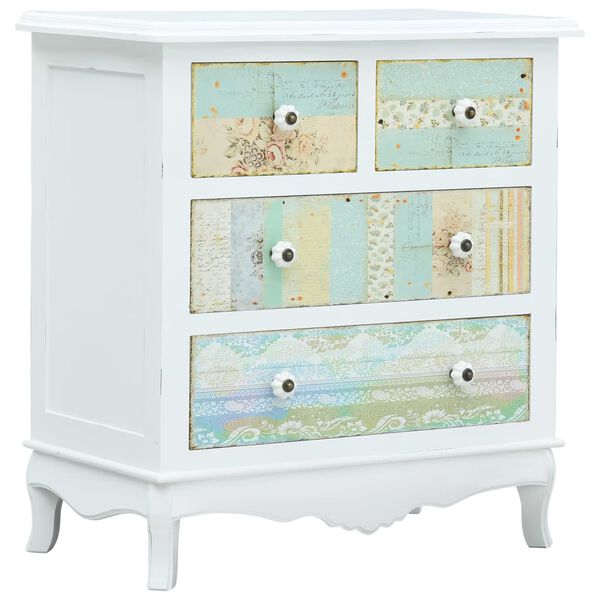 vidaXL Sideboard with 4 Drawers White 65.5x35x68 cm MDF