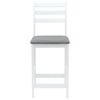 vidaXL Dining Chairs 2 pcs White 40 x 47.5 x 99.5 cm Solid Rubber Wood
