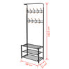 vidaXL Clothes Rack with Shoe Storage 68x32x182.5 cm Black