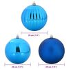 vidaXL Christmas Bauble Set 4 pcs Blue Plastic