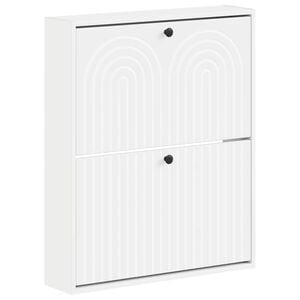 vidaXL Wall-Mounted Shoe Cabinet ALKMAAR 71 x 17 x 86 cm White