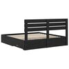 vidaXL Bed Frame with Drawer with Headboard Manual Engineered Wood