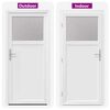 vidaXL Side Entrance Door 88 x 198 cm PVC