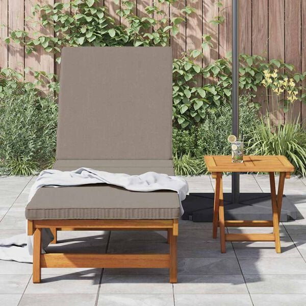 vidaXL Sun Lounger Reclining Brown 63 x 199 x 85cm Solid Acacia wood