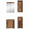 vidaXL Bathroom Furniture Set with Door TULUM Old Wood Engineered Wood