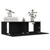 vidaXL TV Cabinets 4 pcs Black 100x30x30 cm Engineered Wood
