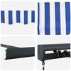 vidaXL Retractable Awning Blue and White 400 x 300 cm