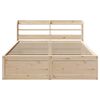 vidaXL Bed Frame with Headboard 120x200 cm Solid Wood Pine