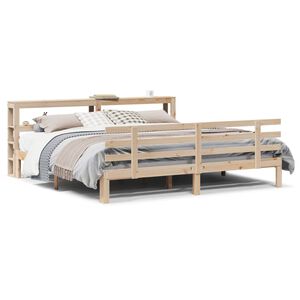 vidaXL Bed Frame with Headboard without Mattress 200x200 cm