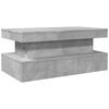 vidaXL Coffee Table with LED Lights Concrete Grey 90x50x40 cm