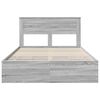 vidaXL Bed Frame with Drawer Grey Sonoma 150 x 200 cm Engineer Wood