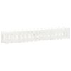 vidaXL Garden Raised Bed with Fence Design White 200x30x30 cm Solid Wood Pine