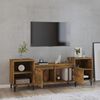 vidaXL TV Cabinet Smoked Oak 160x35x55 cm Engineered Wood
