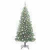 vidaXL Artificial Christmas Tree Snow Flocked with LED Light 180 cm